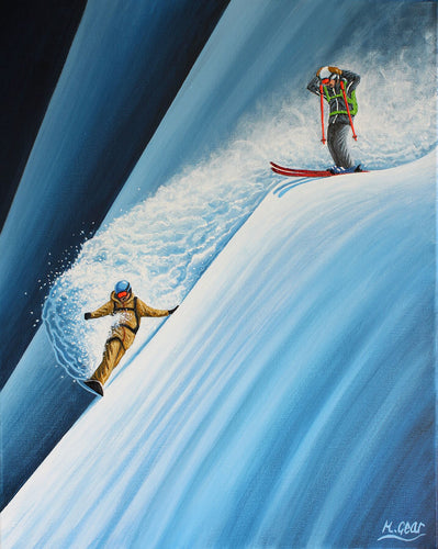 Snowboarding - Skiing Art Print