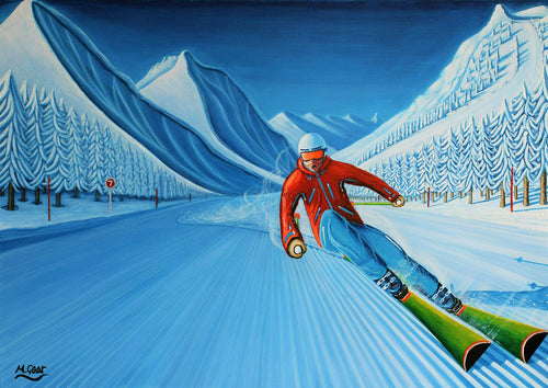 Ski art print