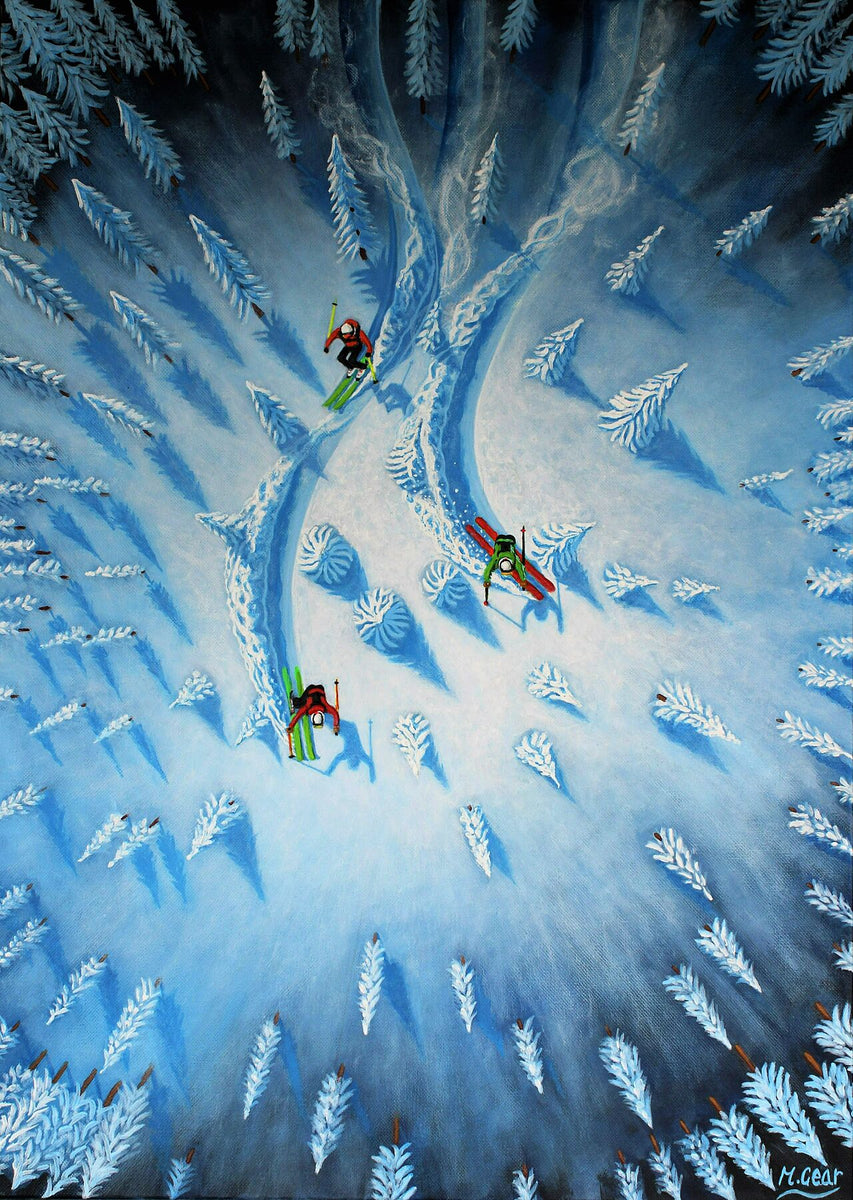 Ski art print - Magic Forest