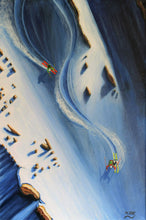 Load image into Gallery viewer, Ski art print - Rock Stars
